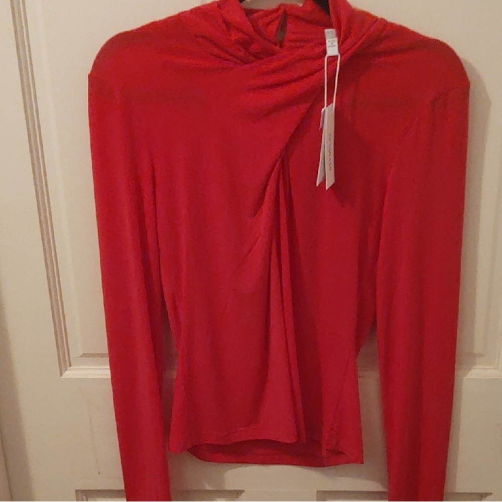 10 Crosby Derek Lam Scarlet Long Sleeve Tee